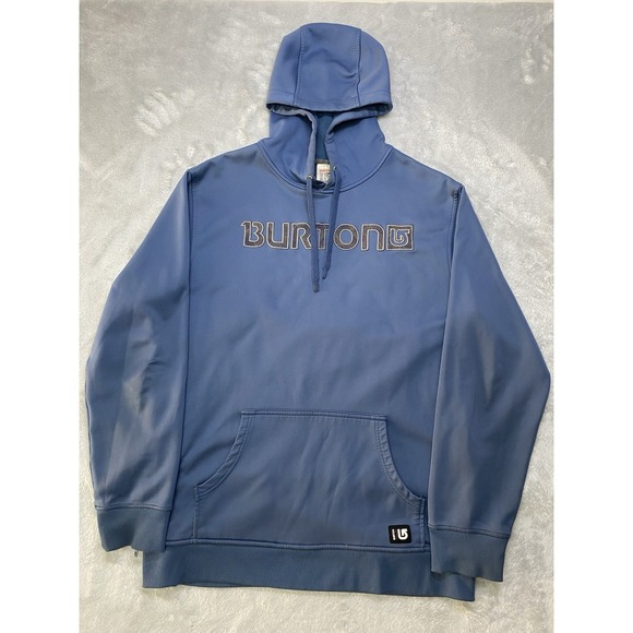 Burton Other - Burton Hoodie Mens Large Blue Dryride MB Cymbal HDD Pullover Logo Fleece Lined